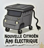 Satirical Citroën Ami Electric Sticker – French Automotive Humor