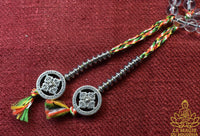 📿 Mala tibétain artisanal en cristal et oeil de faucon La Magie du Bouddha.