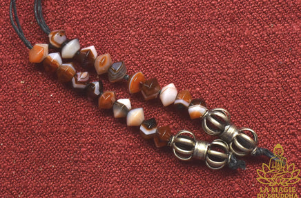 Mala Précieux en Agate Dzi du Tibet La Magie du Bouddha.