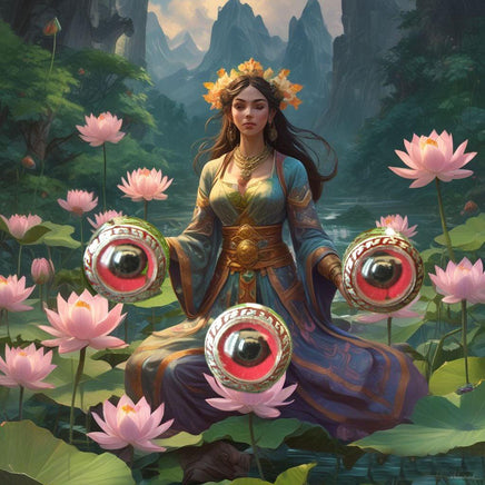 Perle sacrée de crystal des Nāgas noire – Bénédiction de Phra Rahu.