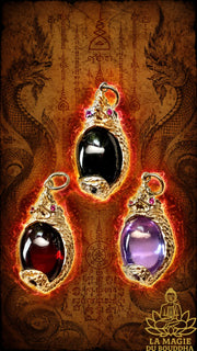 Pendentifs thaïlandais en Cristal sacré des Nâgas Dta Payanag La Magie du Bouddha.