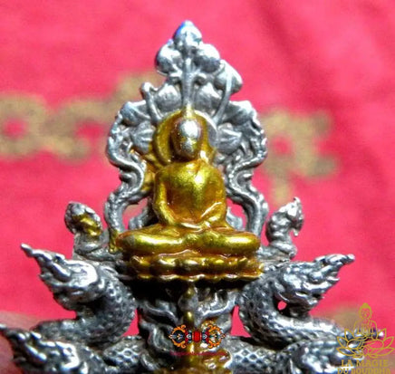Superbe amulette du Bouddha Phra Naphok - Bouddha sous le Roi des Nâgas - Très Vénérable Luang Phor Dooh du Wat Sakai (1982) La Magie du Bouddha.