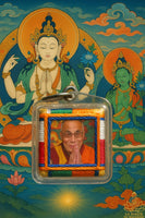 Amulette Tibétaine Yantra bénie par Sa Sainteté le Dalaï Lama.