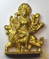 🔱 Statuette ancienne de la déesse Durga en bronze doré La Magie du Bouddha.
