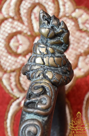 🐍 Bague ancienne Nâgas en bronze – Très Vénérable Luang Phor Imm du Wat Hua Khao La Magie du Bouddha.