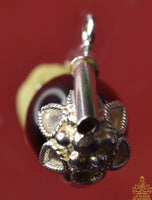 Pendentif Shiva Lingam Cristal des Nāgas et argent | Amulette Ésotérique
