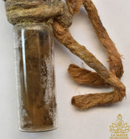 Flacon rituel ancien vaudou Thaï avec figurine humanoïde en cire - OBJET UNIQUE