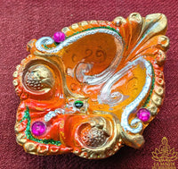 Lampe à huile Diya Diwali traditionnelle en terre cuite peinte à la main