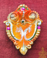 Lampe à huile Diya Diwali traditionnelle en terre cuite peinte à la main