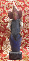 Apsara balinaise en bois peint – Statuette artisanale fin XXe siècle La Magie du Bouddha.