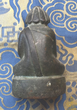Statue sacrée de Phra Upakut en bronze sarmlit (Wat Parungsee) + Amulette Phra Phong Kradum Thong La Magie du Bouddha.