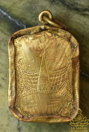 Rare amulette ancienne Bouddha sur porc épic - Très Vénérable Luang Phor Parn du Wat Bang Nom Kho La Magie du Bouddha.