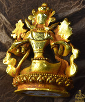 Sacred Lot of the Protector Green Tara – Gilded Bronze Statuette and Ringsel Relic Chorten