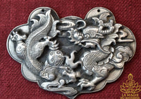 Plaque talismanique chinoise dragon et perle sacrée La Magie du Bouddha.