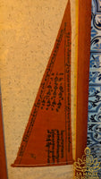 Ancien Pa Yant manuscrit – Fanion rituel de protection pour la consécration des amulettes – Années 1980/90 La Magie du Bouddha.