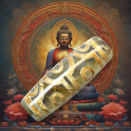 Tibetan Ten-Eyed Dzi in Translucent Agate – Rare Pearl of Prosperity and Enlightenment