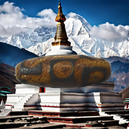 Perle sacrée tibétaine ancienne Dzi à neuf yeux – Prospérité et Pouvoir spirituel La Magie du Bouddha.