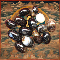 Perles Dzi modernes en agate naturelle – Percées pour montage (Tibet) La Magie du Bouddha.