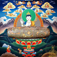 Perle tibétaine sacrée Dzi neuf yeux ancienne patine naturelle La Magie du Bouddha.