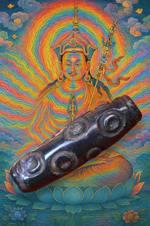 Grosses perles sacrées tibétaines Dzi – 4 yeux & 12 yeux (pierre noire magnétique) La Magie du Bouddha.