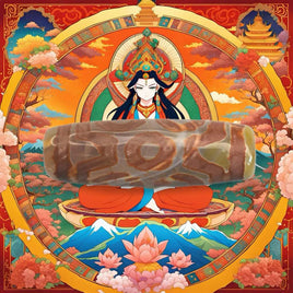 Perle sacrée tibétaine Dzi translucide à sept yeux La Magie du Bouddha.
