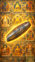Ancien Dzi tibétain sacré à neuf yeux La Magie du Bouddha.