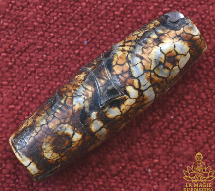 Perle sacrée tibétaine Dzi à neuf yeux ancienne La Magie du Bouddha.