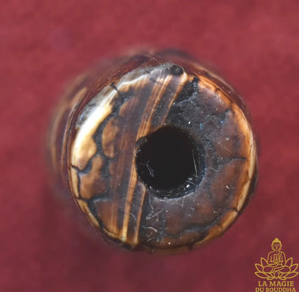 Perle sacrée tibétaine Dzi à neuf yeux ancienne La Magie du Bouddha.
