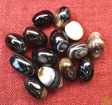 Perles Dzi modernes en agate naturelle – Percées pour montage (Tibet) La Magie du Bouddha.