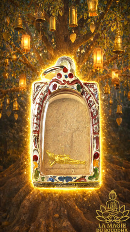 Amulette Bouddha couché Phra Non Roon Niwit Kitjaporn - Wat Hua Lamphong (1993) La Magie du Bouddha.