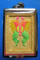FAKE Butterfly King and Salika Kru amulet - Venerable Phra Kruba Kritsana.
