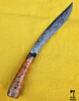 Couteau forgé thaïlandais des années 1970 avec manche en racine de bambou