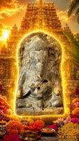 Statuette ancienne de Ganesh en terre cuite - Vénérable Luang Phor Kuen du Wat Don Yan Nawa