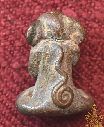 Amulette ancienne Phra Pikanet Pidta en bronze du Cambodge La Magie du Bouddha.