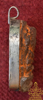 Ancient Nepalese Ganesh amulet in translucent glass paste and sacred Sidhur paste