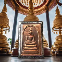 Amulette Phra Somdej Chinabunchon cuivre – Wat Makut Kasatriyaram (Bangkok, 2005) La Magie du Bouddha.