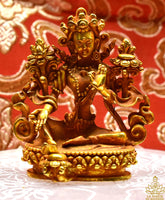 Sacred Lot of the Protector Green Tara – Gilded Bronze Statuette and Ringsel Relic Chorten