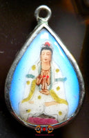 Très rare amulette vintage Guan Yin - Très Vénérable LP Kassem Khémako.