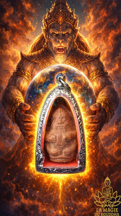 Amulette du Dieu singe Hanuman Klong Lok Ne - Très Vénérable LP Kliang. La Magie du Bouddha.
