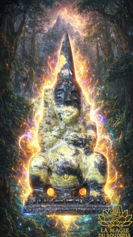 Amulette en serpentine créature mythique de la forêt Himapan La Magie du Bouddha.