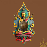 Bille sacrée Look Aum Yant ancienne en bronze - Lignée du Wat Nongpho La Magie du Bouddha.