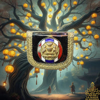 Ancien insigne officiel thaïlandais aux symboles héraldiques du Siam La Magie du Bouddha.
