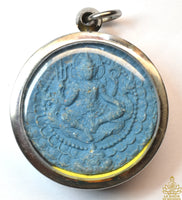 Amulette bleue de Jatukham Rammathep et Phra Rahu – Wat Phra Mahathat (2008)
