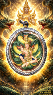 Grande amulette Jatukham Rammathep en céramique - Très Vénérable Luang Phor Toh du Wat Saket La Magie du Bouddha.