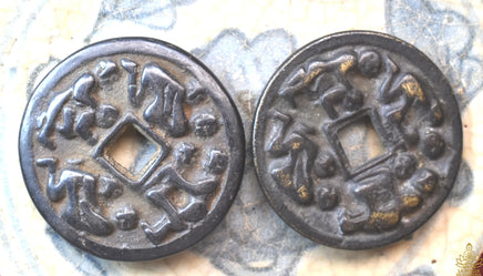 🧧 Jeton ancien de maison close chinoise – Amulette d’amour en bronze (début XIXe siècle) La Magie du Bouddha.