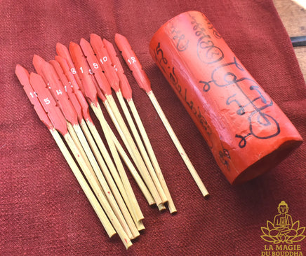 ⛩ Bâtonnets divinatoires Siam See เซียมซี traditionnels consacrés par le très vénérable Lersi Po Kassem La Magie du Bouddha.