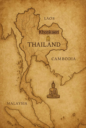 Amulette Phra Khunpen avec quatre Khuman Thong – Luang Phor Mahaso (Wat Pa Kham Kaen, 2015) La Magie du Bouddha.