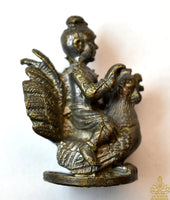 Amulette Khuman Thong Khi Kai Mahalap alchimique - Vénérable Luang Phor Pin. La Magie du Bouddha.