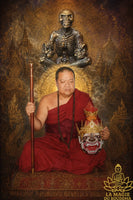 Amulette Prai Nai Bia Lanna Maha Lap en aliage alchimique Nuea Chanuan - Vénérable Kruba Phon du Wat Pu Ho
