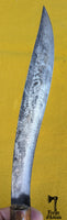 Couteau forgé thaïlandais des années 1970 avec manche en racine de bambou